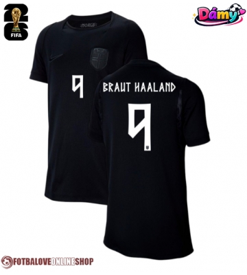 Norsko Erling Haaland #9 Venkovní Dres pro Dámy MS 2026 Krátkým Rukávem